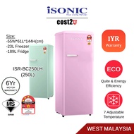 isonic 250L Vintage One Door Refrigerator | ISR-BC250LH (Single Door Fridge Peti Ais Sejuk Kecil Fre