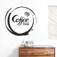 Coffee Time Sticker Coffee shop shop shop wall Sticker Glass Cutting wall