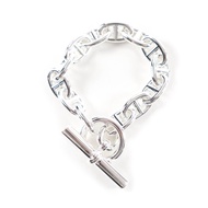 Excellent condition HERMES 2023 Chaine d'Ancre MM AG925 13-link bracelet, silver, made in France, we