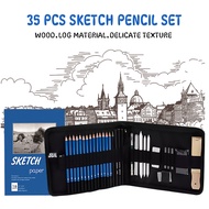 ชุดดินสอร่าง H & B 24/32/35ชิ้นชุดคิตสำหรับวาดภาพและวาดภาพ