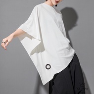 Y2 style▪️Hoop Hollow Stud Shape Bat Sleeve Short Top U▪️Y2style European American Design Loose Dark