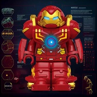Ins Compatible Lego Revenge Alliance Iron Man Anti-Hulk Armored Figure Assembled Building Block Toy Mecha Doll Boy
