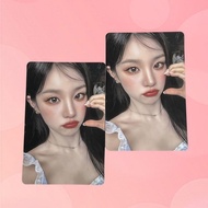 Album Gidle iSWAY, kad foto khas Song Yuqi, Ye Shuhua, Minnie memegang hati di pipi, kad belakang Ci