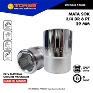 MATA TORA 29 mm 3/4 DR 6 PT Socket Bit - Shock Wrench Bit - Hand Socket - TAIWAN