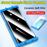 Privacy/HD Clear Ceramic Soft Film For Samsung Galaxy S24 S23 S22 S21 S20 Ultra/Plus Anti-peep Screen Protector for Samsung Note 20 Ultra/Note 9