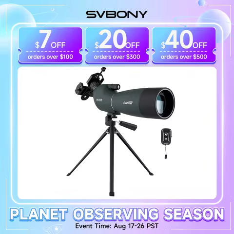 Svbony SV28plus 50/60/70mm Spotting Scope Powerful Zoom Telescope Long Range PORRO Prism Suit Archer