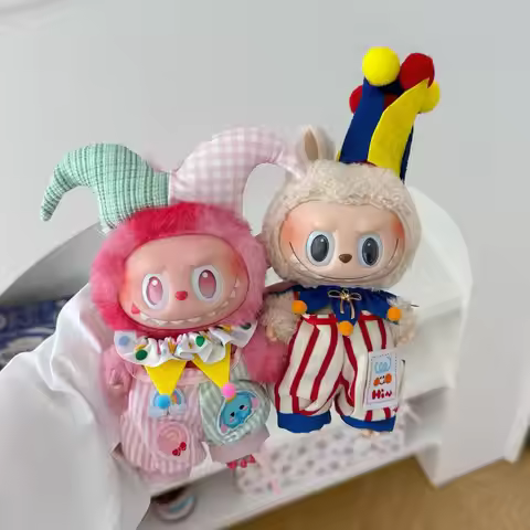 Ball clown suit For labubu 3.0 Big Into Energy Series clothes Outfit for Ropa labubu Dolls Decoratio