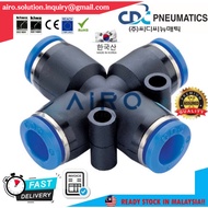 [ PZA ]CDC Pneumatics [MADE IN KOREA] One-Touch Air Fitting Cross Union Type,Air compressor fitting,