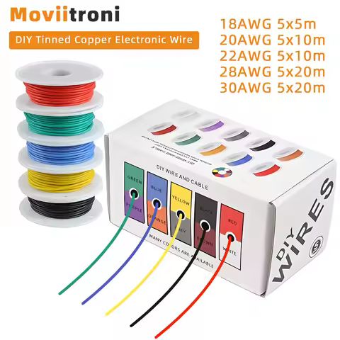 18/20/22/28/30 AWG Flexible Silicone Wire ( Mix Wire Kit ) Hook-up Electrical Jumper Cable Silicone 