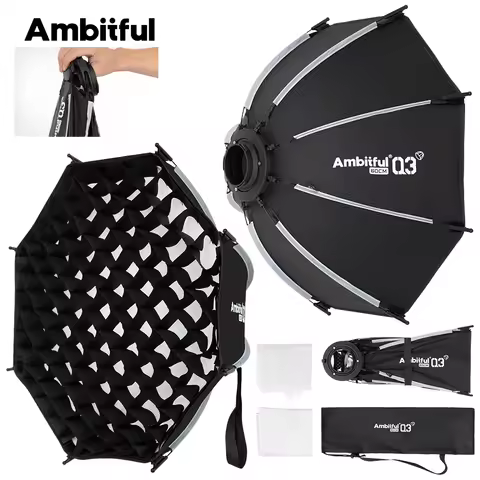 AMBITFUL Q3 Series Softbox 40cm 60cm Quick Release Softbox Standard SA-GD Ring For GODOX ML60 ML100 