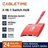 CABLETIME Nintendo Switch Dock USB C to HDMI PD USB 3.0 Docking
