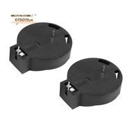2 Pcs CR2450 Coin Cell Button Battery Socket Holder Case 2 Pins Black