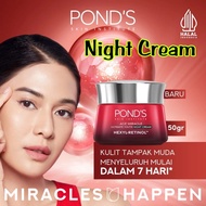 Night Cream PONDS Age Miracle 50gr Moisturizer Anti Aging+Glowing With Retinol Big Size - Krim Malam