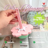 [HVVKED] Mini Bloomy Yarn Holder Spinner Travel Size with Compartment