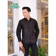 ABIMANA KEMEJA BATIK PRIA SLIMFIT LENGAN PANJANG BAJU BATIK PRIA PREMIUM SOLO MODERN KEMEJA BATIK PR