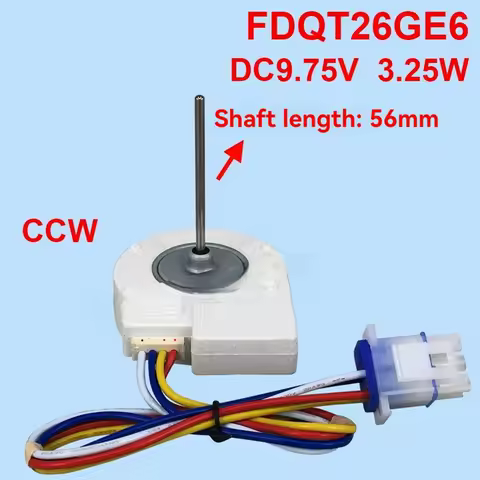For Panasonic FDQT26GE6 DC9.75V Refrigerator Freezer Double Door Fan Motor Refrigerator Fan Motor Re