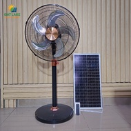 (70*35cm Panel)18in 25W Solar Standing Fan, Super Cool Upgrade, With Remote Control