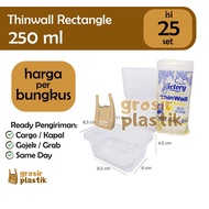 Thinwall Rectangle 250 VictoryML contains 25 sets of Plastic Square Containers - Food Container T001