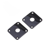 Musiclily Pro Plastic Curved Jack Plate Square Jackplates for Gibson Epiphone Les Paul Guitar (Set of 2)