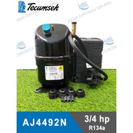 FRANCE TECUMSEH COMPRESSOR - AJ4492N / R134a / 3/4 HP ( Replacement CAJ4492Y)