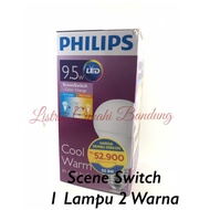 PUTIH Philips LED Bulb Scene Switch 9.5w (2Colors In 1 Light, White &amp; Yellow)