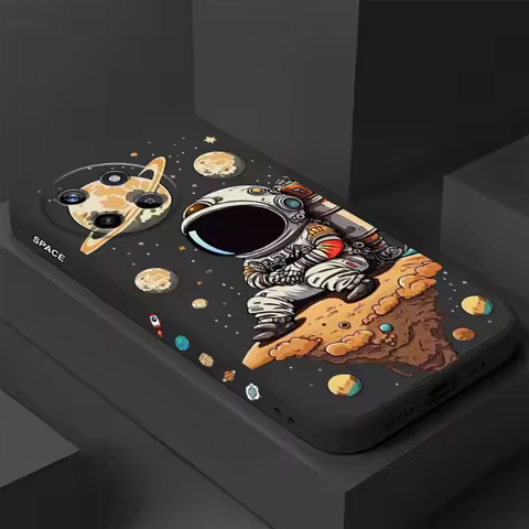 Thinking Astronaut Phone Case For OPPO Realme 14 13 12 11 10 9 9i 8 8i 7 Pro Plus C35 C21Y C25Y C25