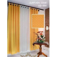 7Ft,3in1 plain & printed curtain 60x85inches(150x215cm)8 rings curtain