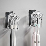 FONGQIAN ชั้นวางแปรงสีฟันไฟฟ้าแบบแยกชิ้นส่วนได้ชั้นจัดเก็บแปรงสีฟันอุปกรณ์ในห้องน้ำที่ใส่แปรงสีฟัน