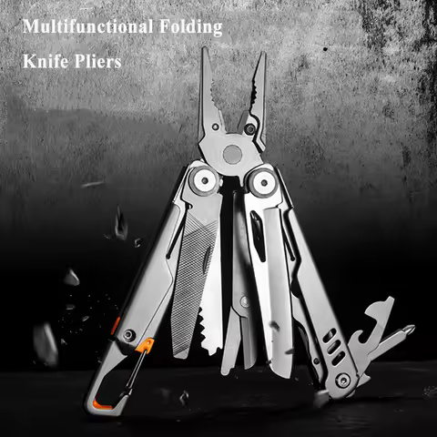 440 Steel Folding Knife Pliers 5Cr15Mov High Hardness Multi-tool Outdoor Survival Camping Pocket Kni