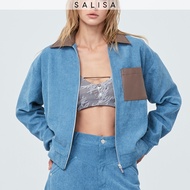 SALISA - JACKET FW25 Corduroy Ocean Cropped แจ็กเก็ตครอปผ้าลูกฟูก *PRE-ORDER 1 WEEK*