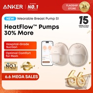 eufy by Anker S1 Heated Wearable Breast Pump, Handfree Breast Pump with Industry-Leading HeatFlow™ T