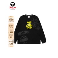 Aape Flagship Store Men's Autumn Winter Letter Pattern Print Casual Trendy Long-Sleeved T-Shirt 1728