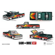 Kaido House x MINI GT 1:64 Silverado KAIDO WORKS V3 green Diecast Model Car