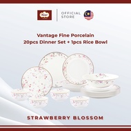 Vantage Fine Porcelain Strawberry Blossom 20pcs Dinner Set