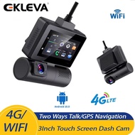 EKLEVA Touch ADAS 4G Android DVR Remote Parking Monitor Dash Cam (3'')