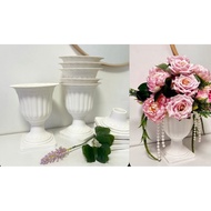 Pasu bunga plastik deko rumah pengantin atau pelamin detachable