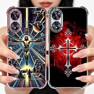 Q-4 Jesus Cross Anti-drop phone case for OPPO A18 A38 A3S A58 A60 4G