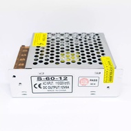 12V5A 60W Power Supply Switch Metal Case Transformer for CCTV Camera Security System with AC110-240V Input for IN-DOOR Use Only