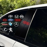 2Pcs For Audi Car B Pillar Window Sticker Trim Mouldings Cover TT mk2 mk3 8j A4 B5 B9 B8 A5 A6 c5 Q2