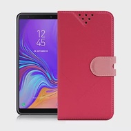 NISDA for 三星 Samsung Galaxy A70 風格磨砂側翻支架皮套桃