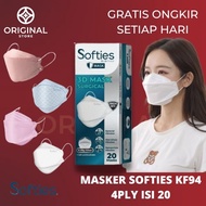 Ready Softies 3D Surgical Mask Masker KF94 Softies Isi 20pcs