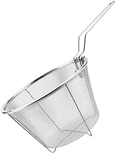 ABOOFAN 1pc Stainless Steel Frying Basket Deep Fry Colander Stainless Steal Air Fryer Blanching Basket Mesh Pasta Basket Stainless Steel Drain Basket Flour French Slip Through The Net Dad