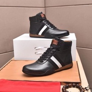 Sepatu Boot Cowok Bal Ly Sepatu Pria Sneaker High Top Men Shoes Strip