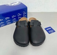 全新/Birkenstock 真皮輕便包頭拖鞋