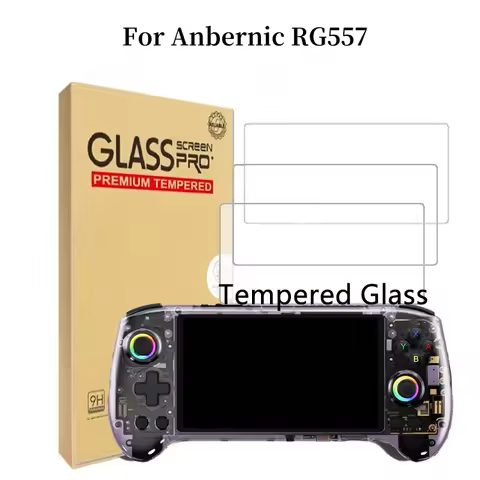 For Anbernic RG557 Tempered Glass Screen Protector Film 9H Scratch-resistant RG557 Console HD Temper