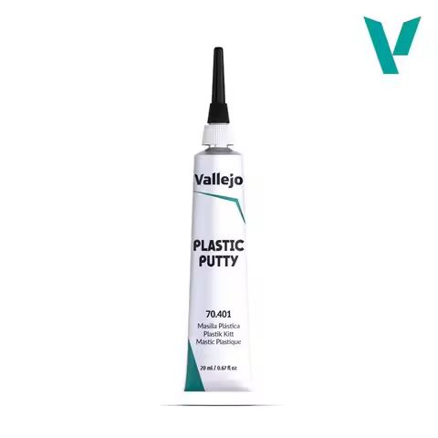 Vallejo - Plastic Putty 20 ml (0.67 fl.oz.) | White, Opaque, Consistent Finish