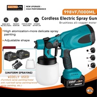 Cordless Electric Spray Gun Portable Paint Sprayer 998VF 1000ML Household Paint Sprayer Battery Peny
