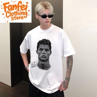 Cristiano Ronaldo American Vintage Print T-Shirt "Cristiano Ronaldo" 1 Cotton Fabric Comfortable To 