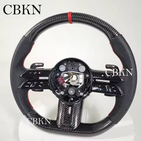 Bright 3K Carbon AMG Wheel for W206 A45 C45 C63 E63 S63 CLS CLA GLA GLC GLS AMG 2021~2025 Direct Fit