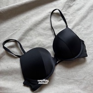H&M / CHLOE & LOLA Bombshell Comfort Contour Super Push Up Basic Black Satin Bra Pepper / Super Push